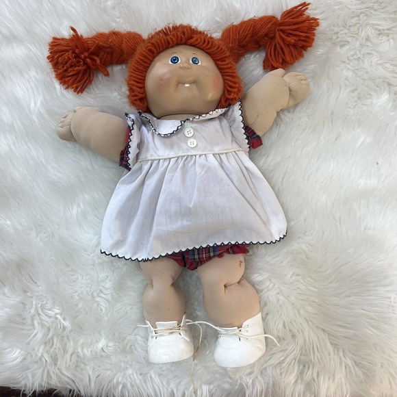 Cabbage Patch Kids Other - Vintage 1978 1982 Cabbage Patch Kid Doll Red Hair and Blue Eyes With Clothes